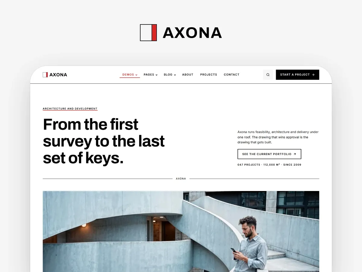 Axona — Architecture WordPress theme