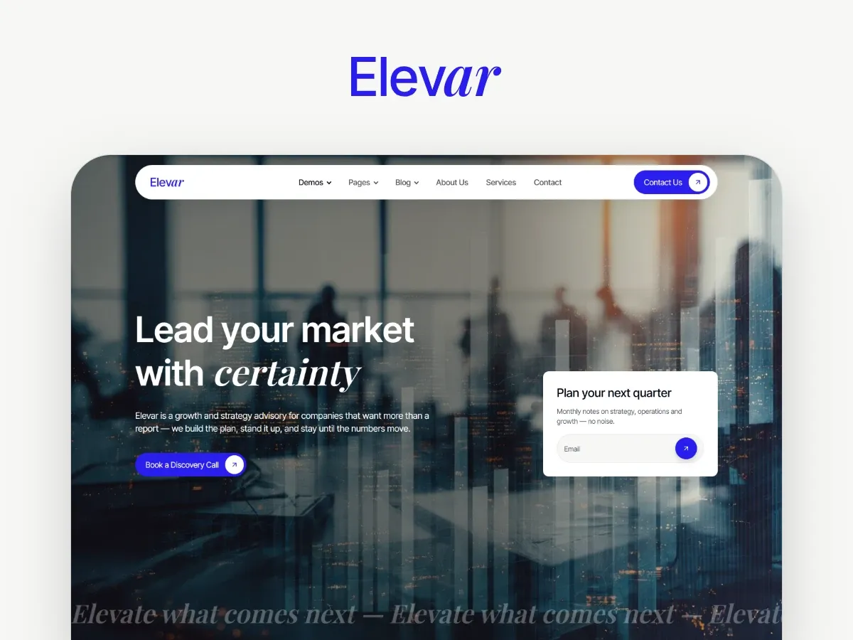 Elevar — Consulting WordPress theme