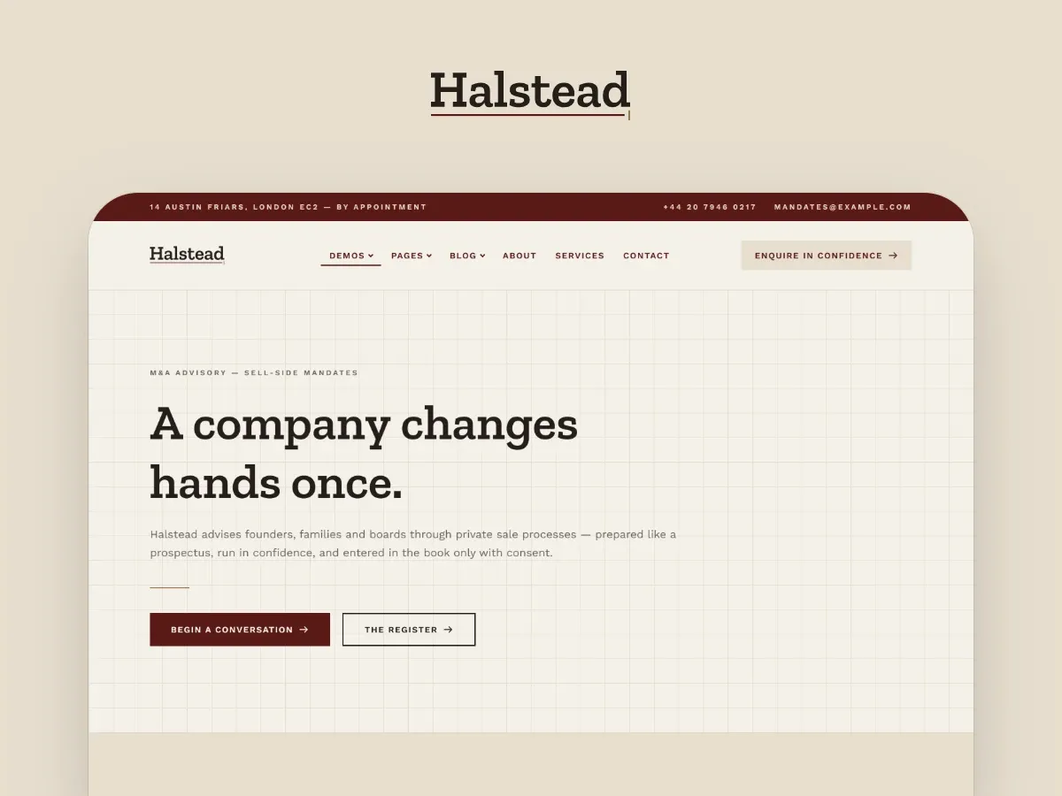Halstead — Banking & Investment WordPress theme